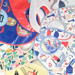 Baby bib with oilcloth Petit Jour La Ferme Basse-Cour image-4