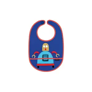 Baby bib with oilcloth Petit Jour Les Robots image-0