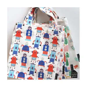 Children's mini tote bag Petit Jour Les Robots image-1