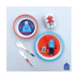 5-teiliges Tischset Glitzer Baby Petit Jour Les Robots (x5) image-1
