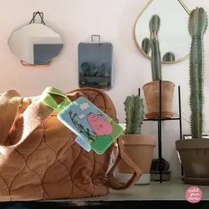 children's luggage tag Petit Jour Barbapapa image-1