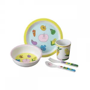 Barbapapa veggie crockery set for children Petit Jour (5x3) (x5) image-0