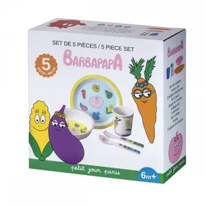 Barbapapa veggie crockery set for children Petit Jour (5x3) (x5) image-1