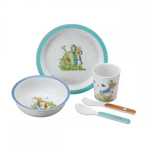 5 piece dinner set rabbit stone Petit Jour image-0