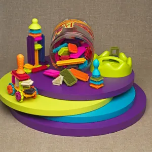 Construction games Petit Jour Bristle Block Stackadoos image-0