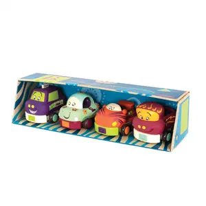 Lot de 4 voitures acidulées Petit Jour Wheeee-is Soft Cars image-2