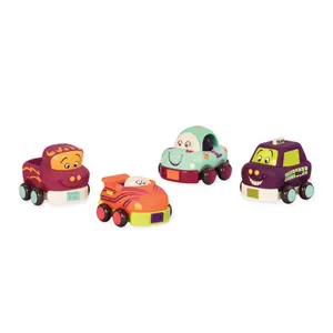 Lot de 4 voitures acidulées Petit Jour Wheeee-is Soft Cars image-1