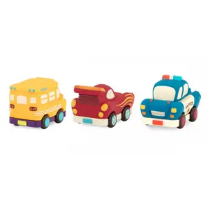 Vehicles with yellow bus, police car and race car Petit Jour (x3) image-2