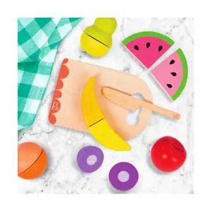 Early-learning games - wooden fruit to cut out Petit Jour image-3