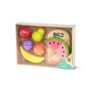 Early-learning games - wooden fruit to cut out Petit Jour image-4