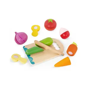 Juegos de aprendizaje - verduras de madera para cortar Petit Jour image-0