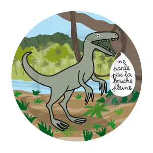 Dessertteller Baby petit jour les dinosaures vélociraptor image-0