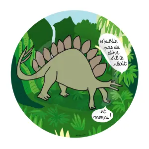 Dětský dezertní talíř petit jour les dinosaures stégosaure image-0