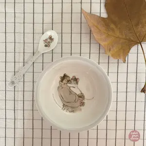 Schüssel mit Saugnapf und Löffel Baby Petit Jour Ernest et Célestine image-2