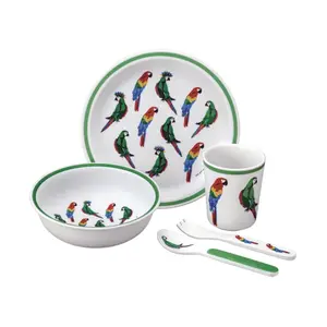 5 pieces dinner set the parrots Petit Jour