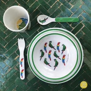 5 pieces dinner set the parrots Petit Jour image-2