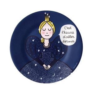 pc926r-assiette-a-dessert-bebe-petit-jour-princesse-c-est-l-heure-d-aller-dormir-bleu-20-cm