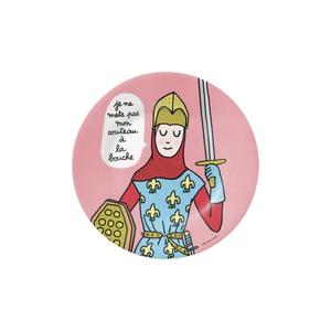 Dessertteller Baby petit jour princesse ''je ne mets pas mon couteau...''