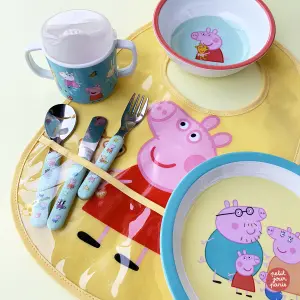 Baby bib with oilcloth Petit Jour Peppa Pig image-4