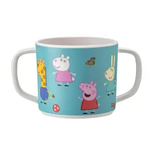 Taza antideslizante de dos asas con boquilla extraíble para bebés Petit Jour Peppa Pig image-0