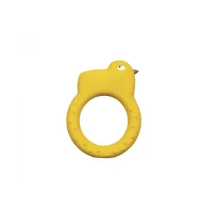 Rubber chick teething ring for baby Petit Jour image-0