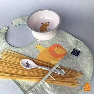 Baby bib with oilcloth Petit Jour La Savane image-2