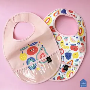 Baby bib with oilcloth Petit Jour All Over Tutti Frutti image-3