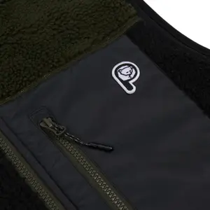 Gilet zippée Penfield bear colour block borg thru image-2