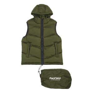 pfd0052-407-gesteppte-kapuzenweste-mit-winkel-penfield-hudson-script-quilt-ripstop-grun-schwarz
