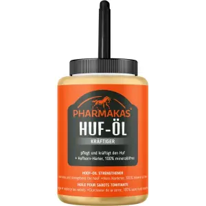 Óleo para cascos de cavalo com escova de cerdas Pharmakas