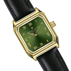 Damenarmbanduhr mit gepolstertem und genähtem Gehäuse Philipp Blanc Arbon image-1