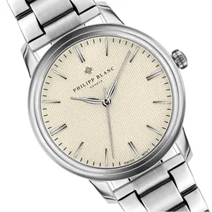 Watch with padded strap and smooth stitching Philipp Blanc Zurich image-2