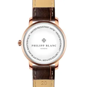 Crocodile leather watch Philipp Blanc Geneva image-3