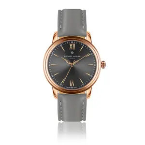 Leather watch Philipp Blanc Geneva image-0