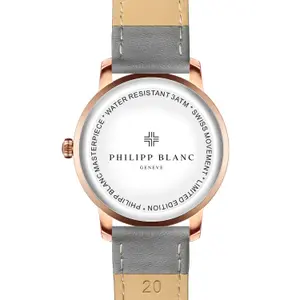 Leather watch Philipp Blanc Geneva image-3