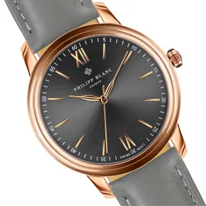 Leather watch Philipp Blanc Geneva image-5