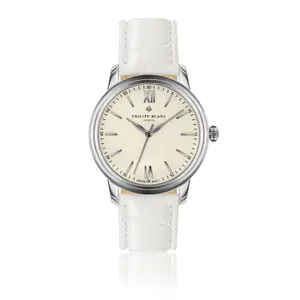 Relógio de couro de crocodilo Philipp Blanc Geneva image-0