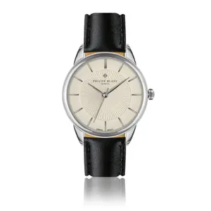 Leather watch Philipp Blanc Silver