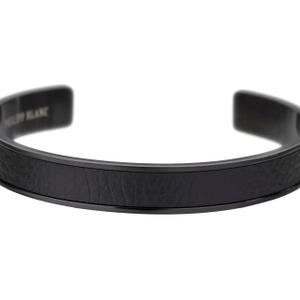 Armband i äkta läder och rostfritt stål Philipp Blanc Simon image-1