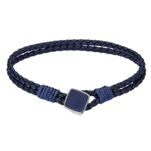 Genuine leather and stainless steel bracelet Philipp Blanc Martin image-0