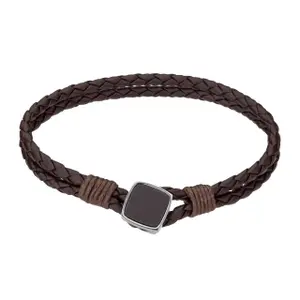 Genuine leather and stainless steel bracelet Philipp Blanc Martin