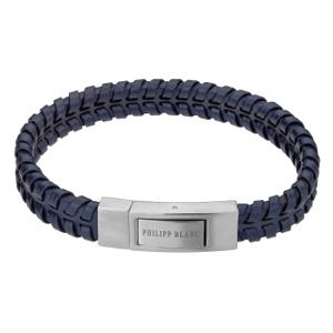 pba38ls-armband-i-akta-lader-och-rostfritt-stal-philipp-blanc-andreas-morkbla-silver-0-09-0-09-0-034-cm