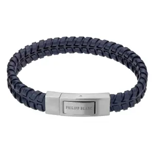 Genuine leather and stainless steel bracelet Philipp Blanc Andreas image-0