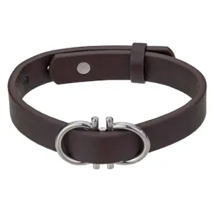 Genuine leather and stainless steel bracelet Philipp Blanc Christian image-0