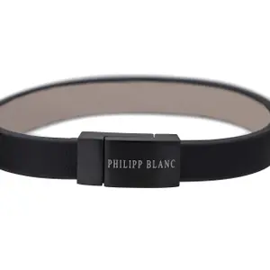 Armband aus echtem Leder und Edelstahl Philipp Blanc Anton image-1