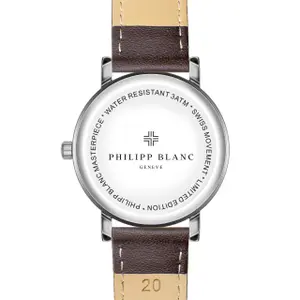Armbanduhr aus Leder Philipp Blanc Nyon image-3
