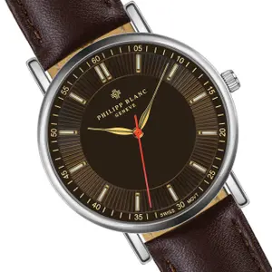 Armbanduhr aus Leder Philipp Blanc Nyon image-2