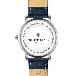 Leather watch Philipp Blanc Nyon image-3
