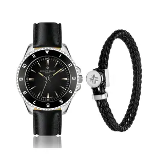 Horloge en leren band Philipp Blanc Avenches