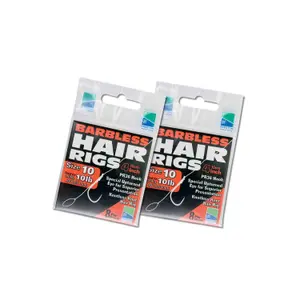Barbless hooks Preston Hair Rigs Court Size 16 image-0